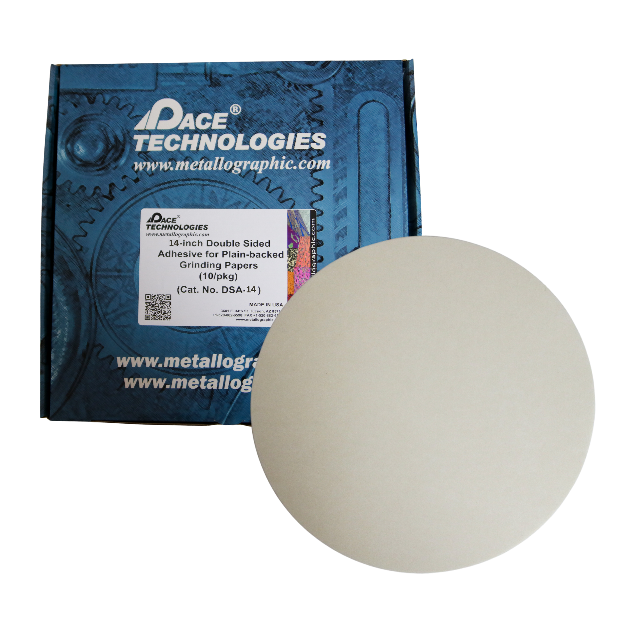 Adhesivo de doble cara de 14", 10/caja, DSA-14