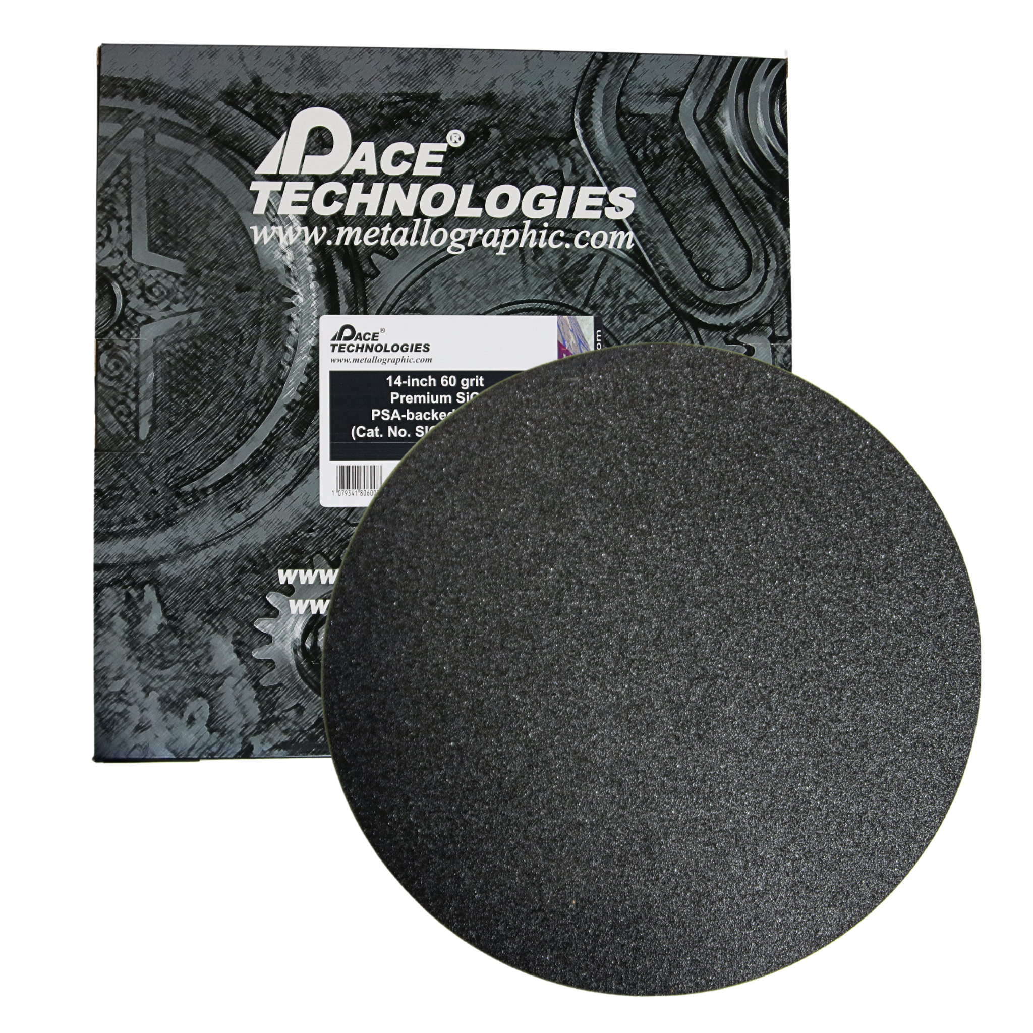 Papeles de lija de carburo de silicio de 14" con respaldo liso, grano 60, 100/caja, SIC-2114-060