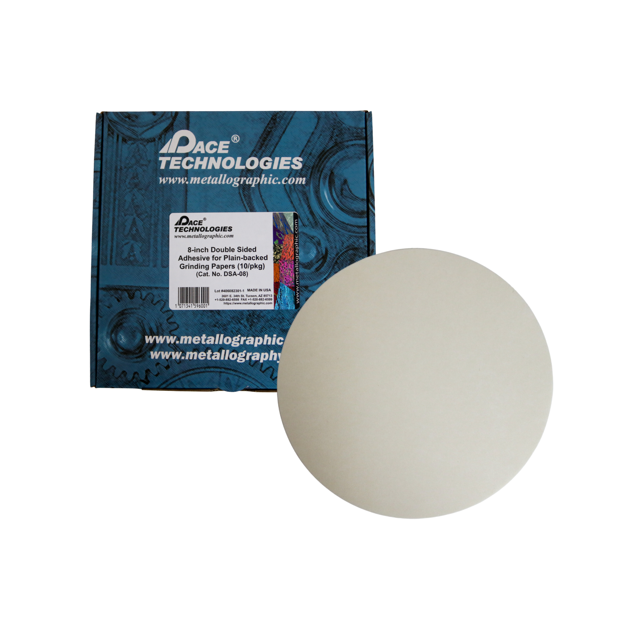 Adhesivo de doble cara de 8", 10/caja, DSA-08