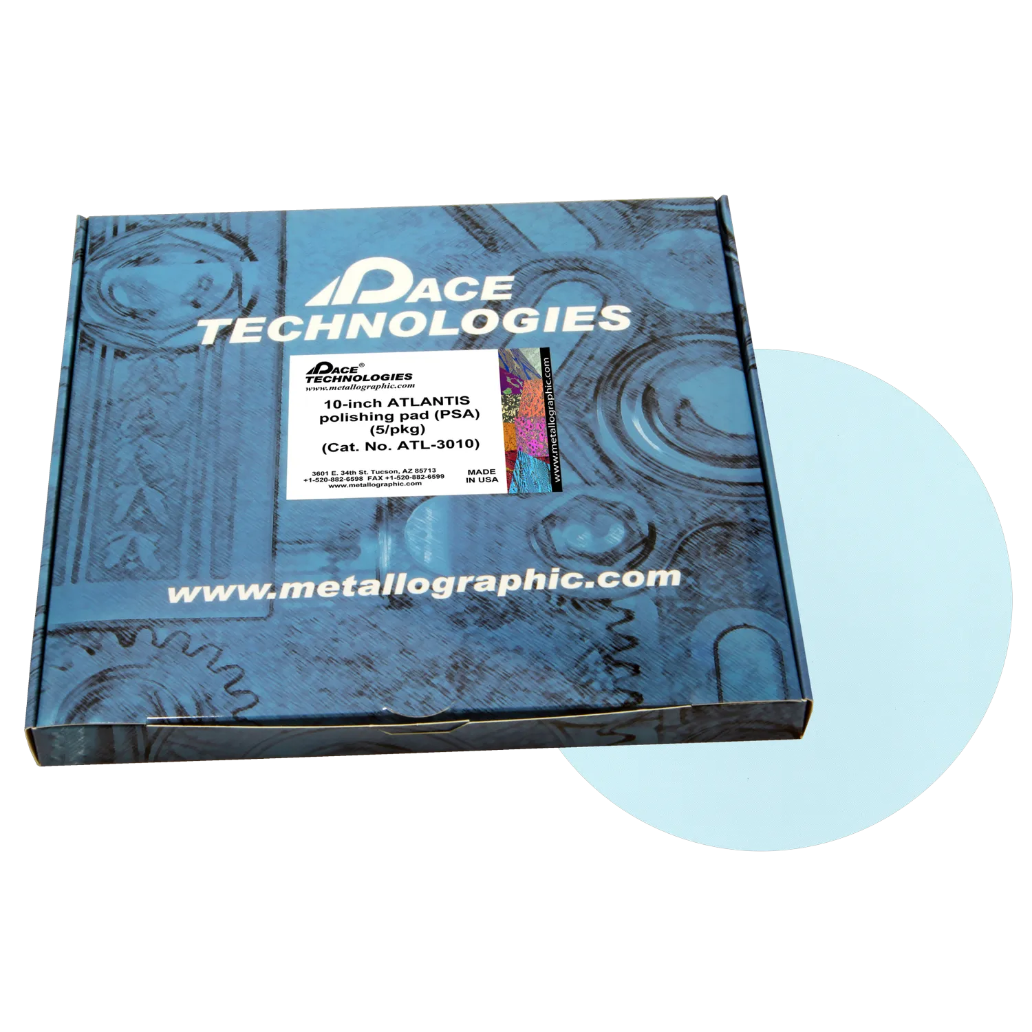 10" ATLANTIS Polishing Pad with PSA backed, ATL-3010