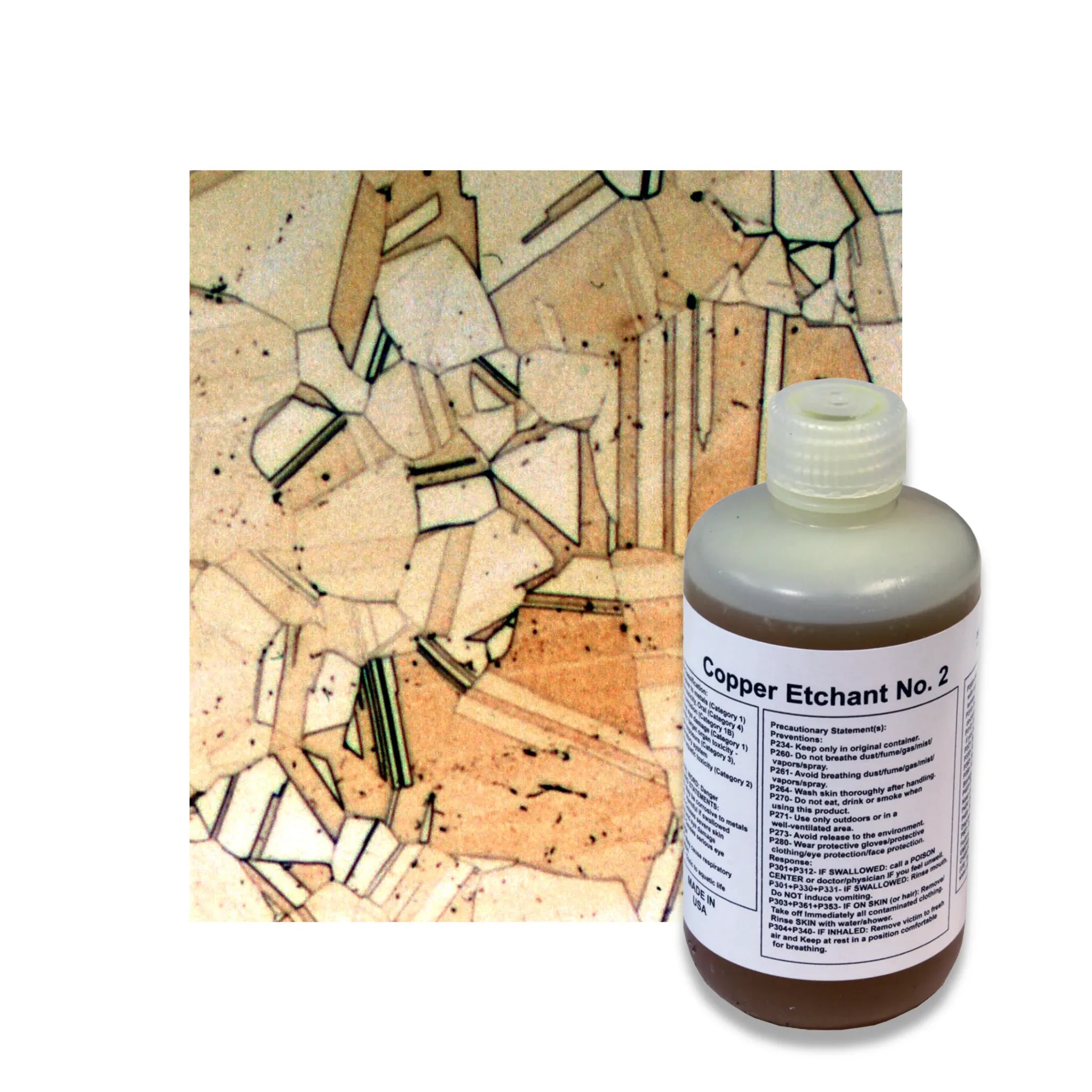 Cobre y latón (HCl y cloruro férrico), cobre n.º 2