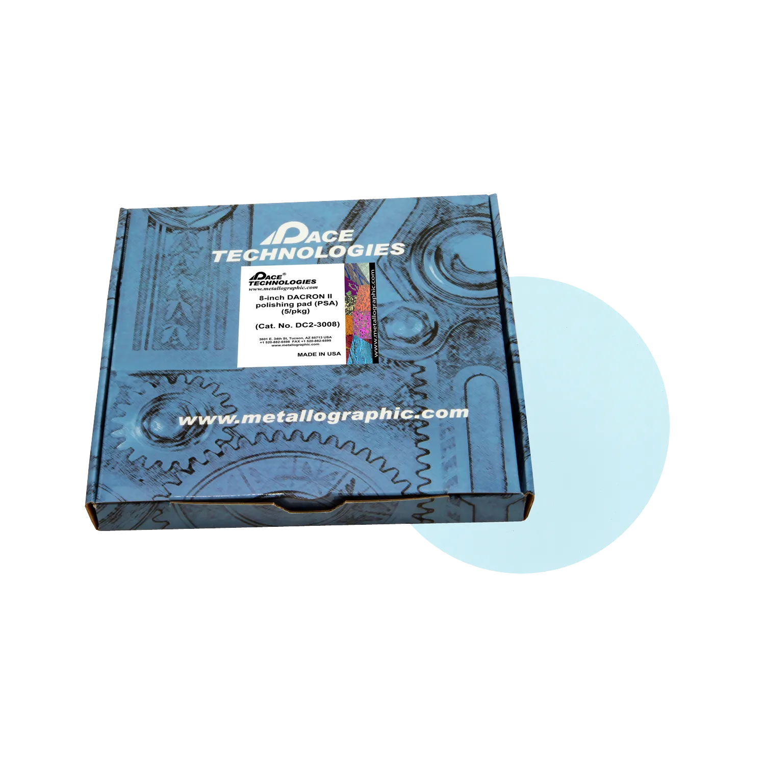 8" DACRON II Polishing Pad with PSA backed, DC2-3008