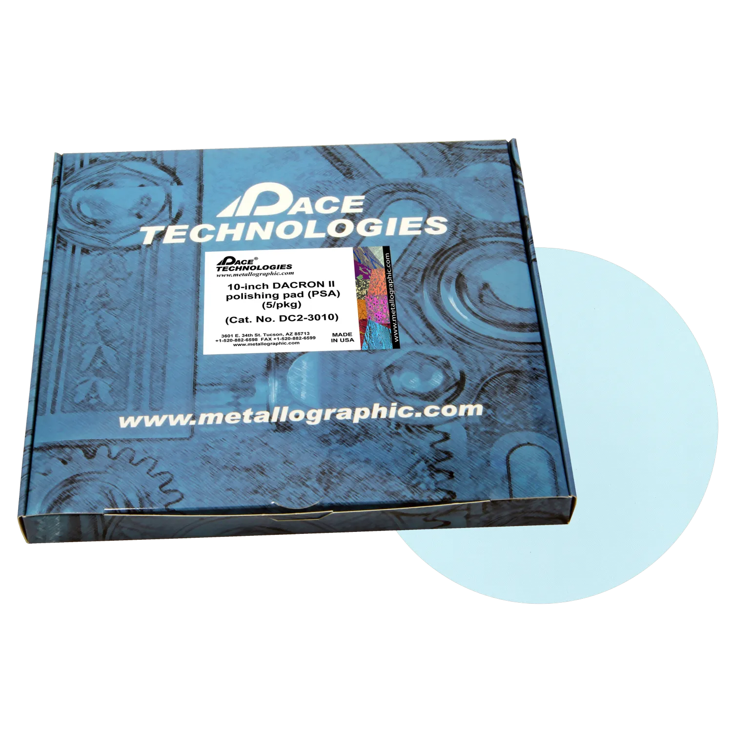 10" DACRON II Polishing Pad with PSA backed, DC2-3010