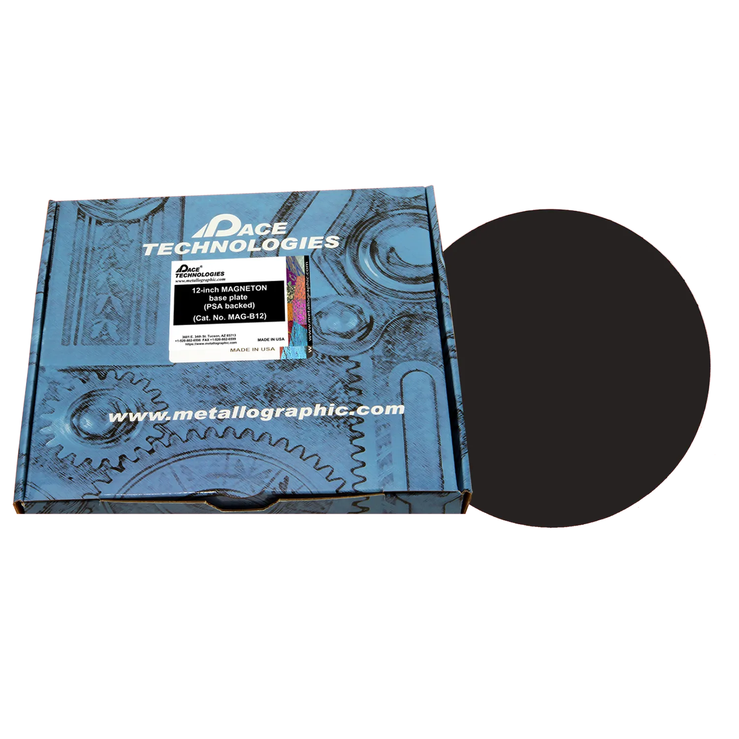 Placa base magnética MAGNETON de 12" con PSA (adhesivo en la parte posterior), MAG-B12
