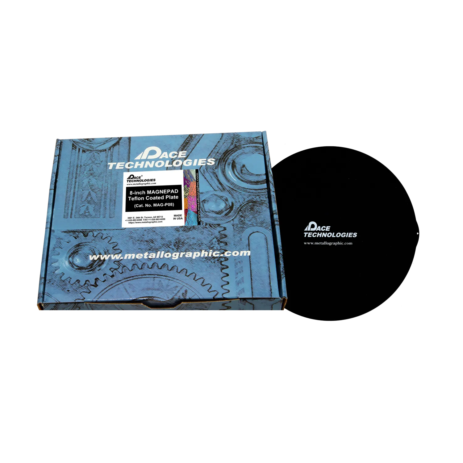 Placa base magnética revestida de teflón MAGNEPAD de 8", MAG-P08