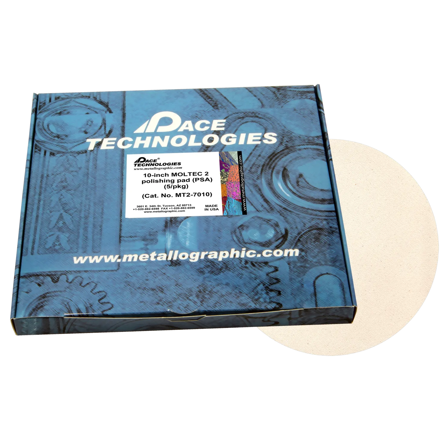 10" MOLTEC 2 Polishing Pad with PSA backed, MT2-7010
