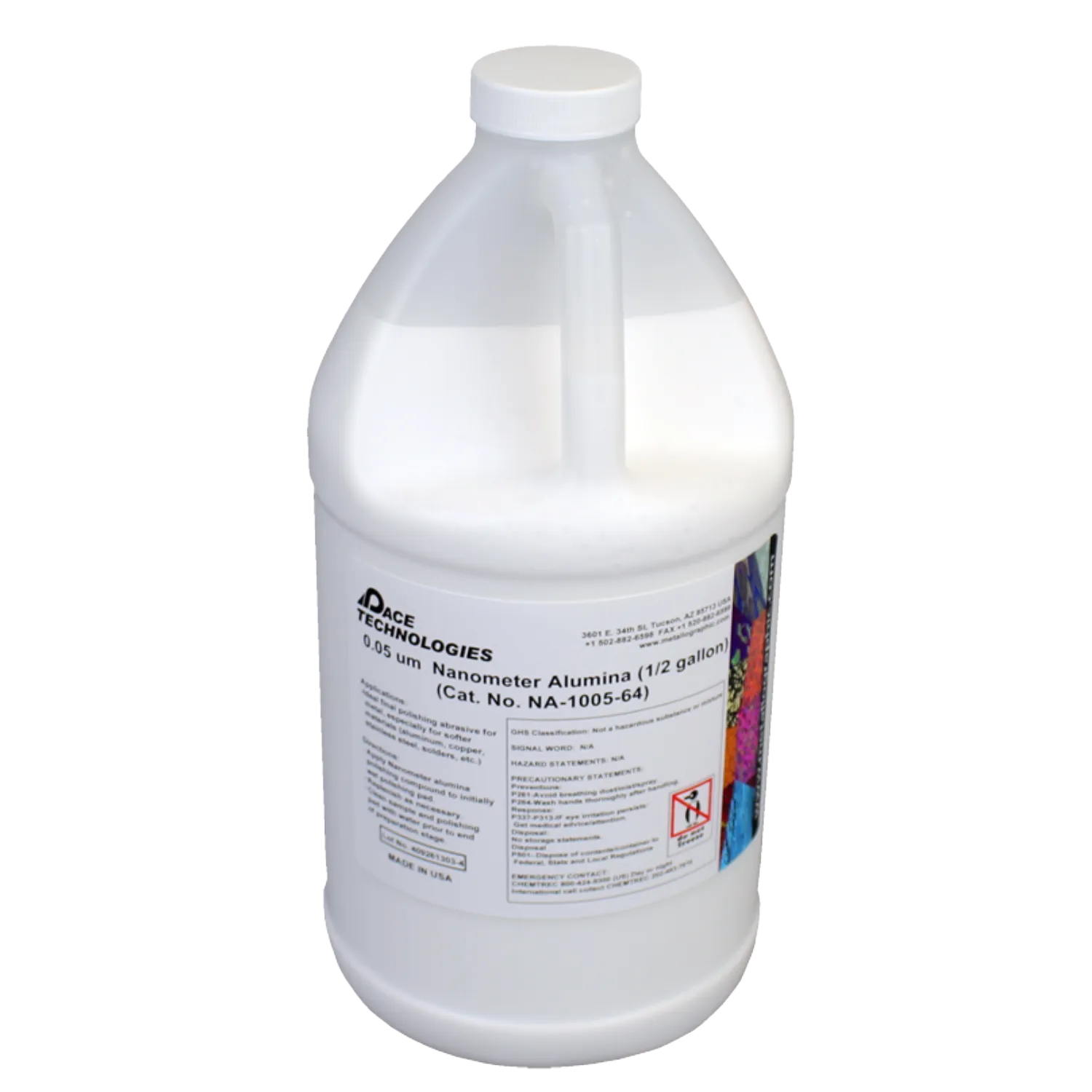 NANÓMETRO Suspensión de alúmina policristalina (pH 10), 0,05 micrones, NA-1005