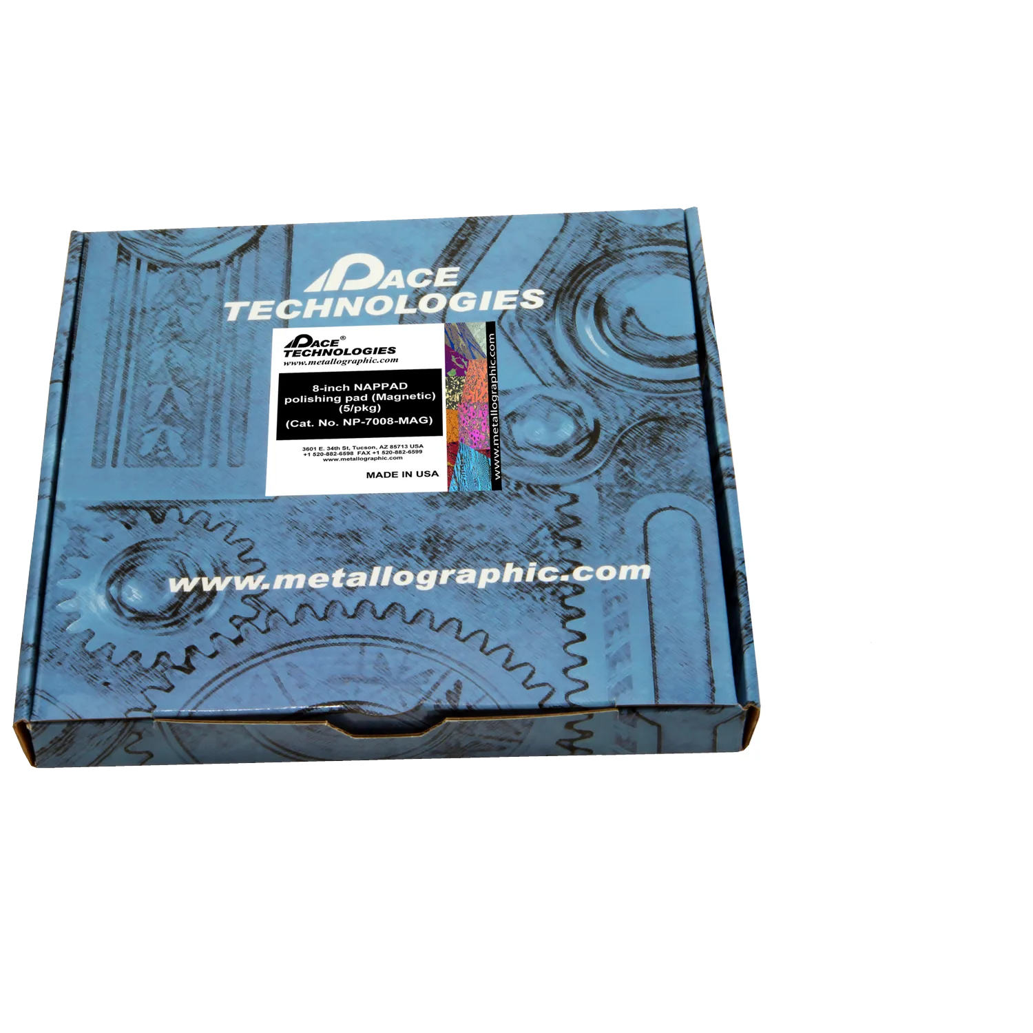 Almohadilla de pulido NAPPAD de 8" con caucho magnético, NP-7008-MAG