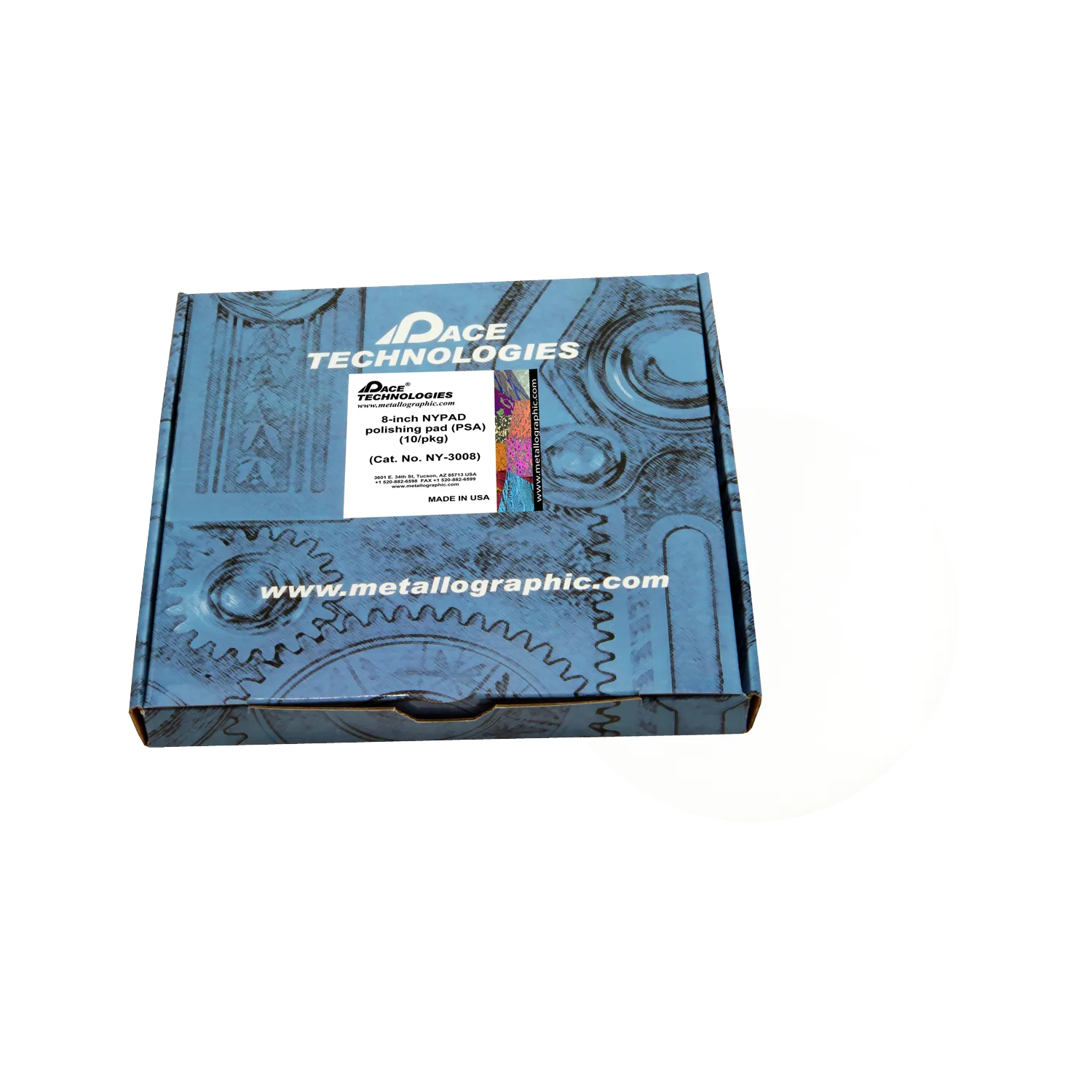 Almohadilla de pulido NYPAD de 8" con respaldo de PSA, NY-3008