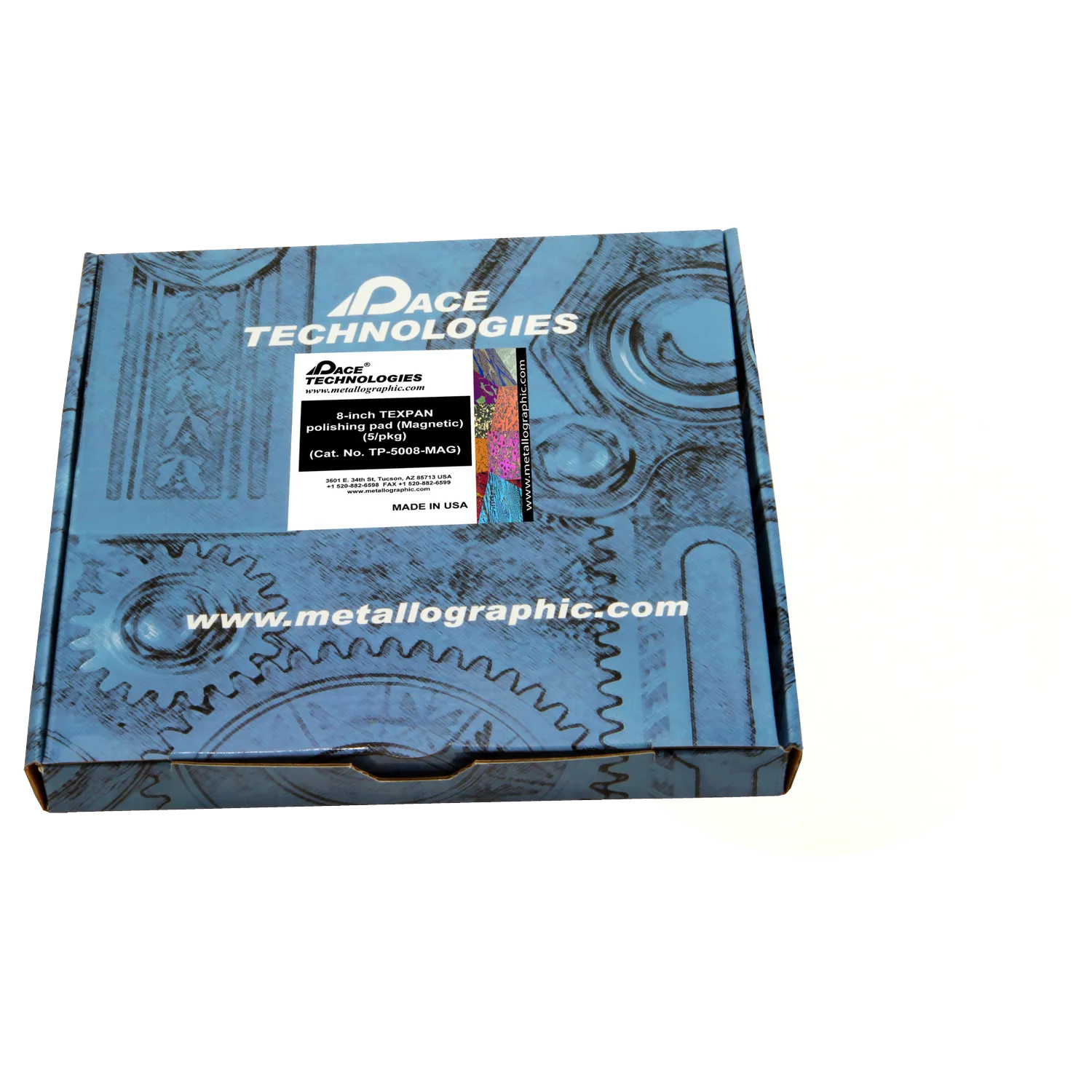 Almohadilla de pulido TEXPAN de 8" con caucho magnético, TP-5008-MAG