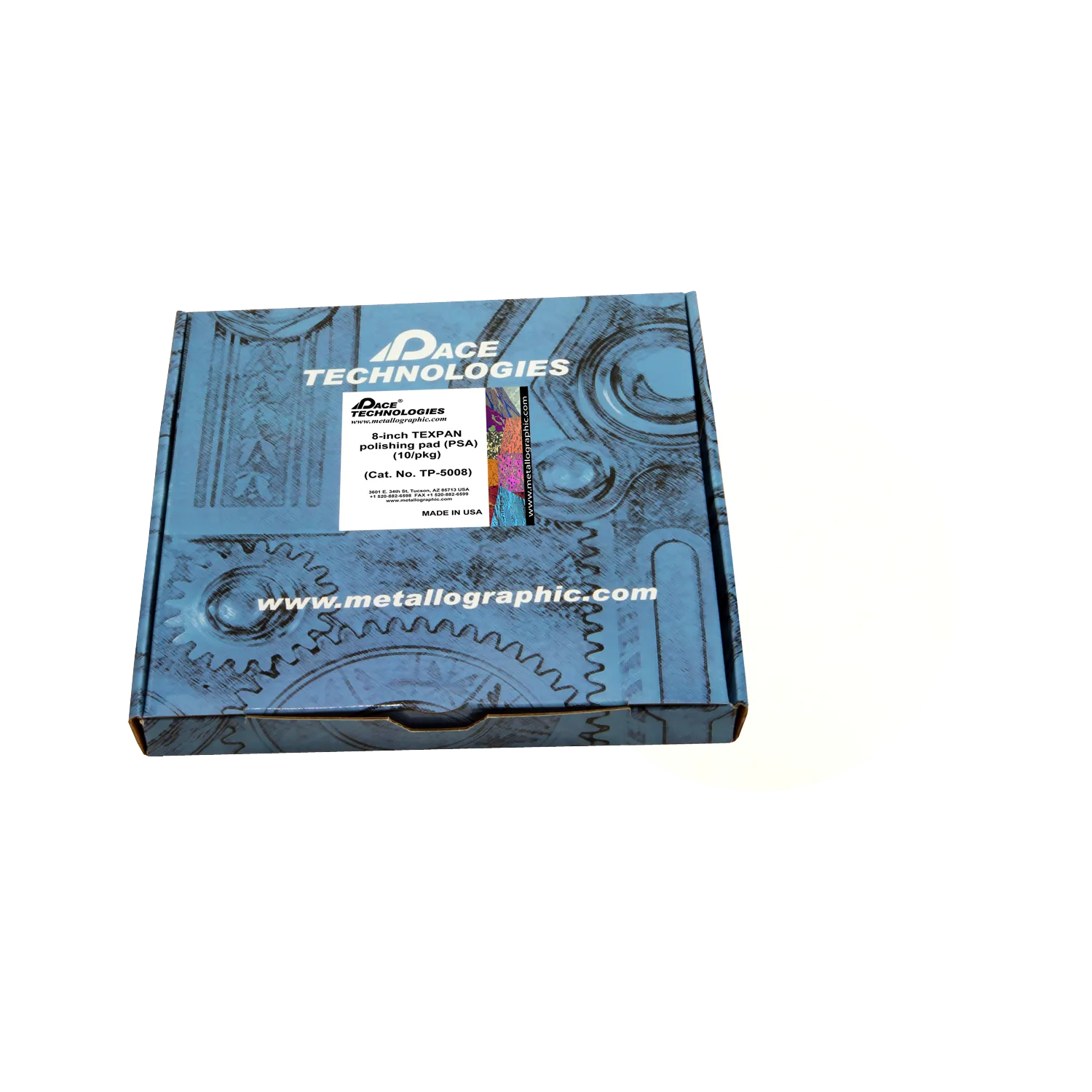 Almohadilla de pulido TEXPAN de 8" con respaldo de PSA, TP-5008