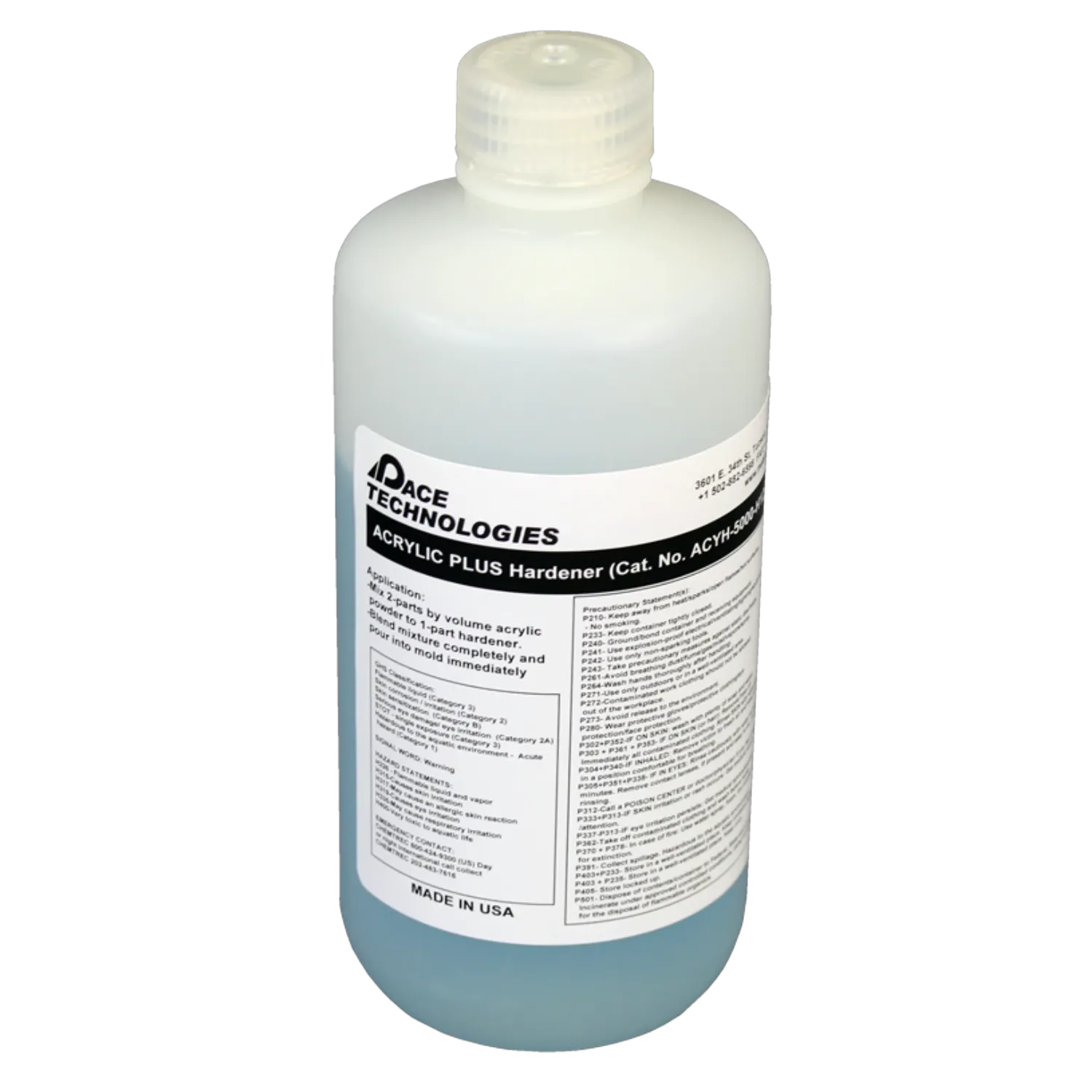 ACRYLIC PLUS Castable Mounting Resin hardener (clear liquid), 12 oz