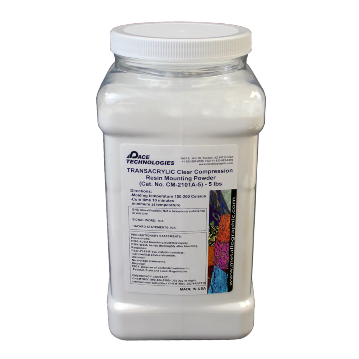 TRANSACRYLIC Mounting Powder (Transparent), 5lbs., CM-2101A