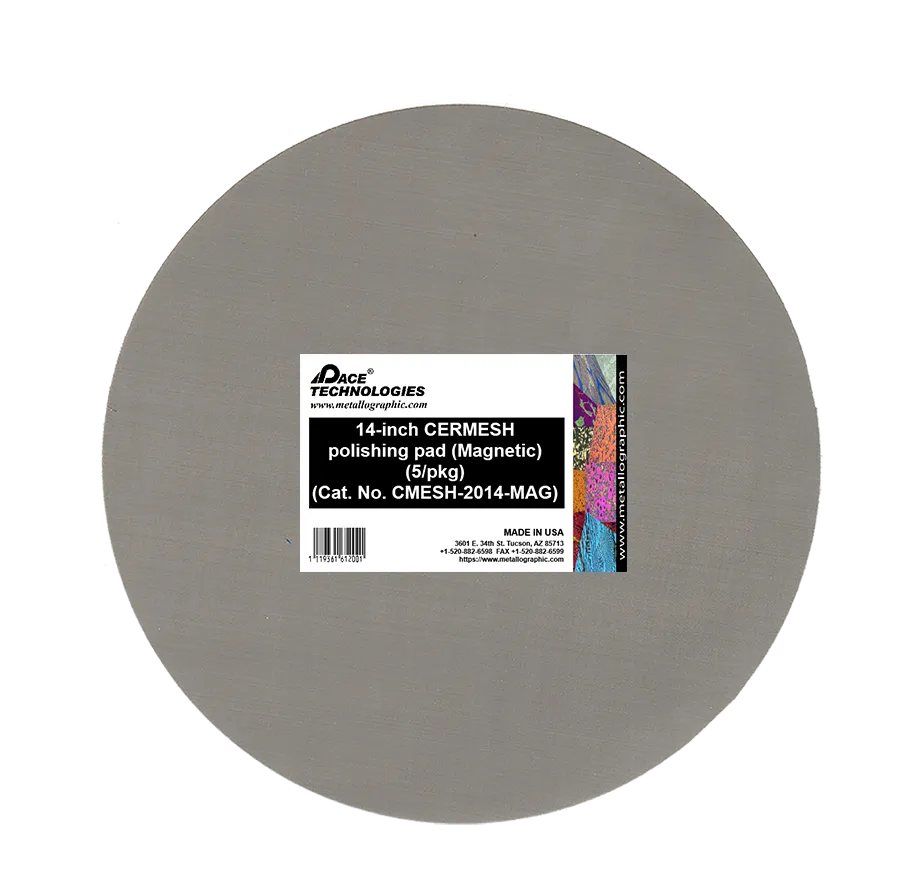 14" CERMESH Polishing Pad with Magnetic Rubber, CMESH-2014-MAG