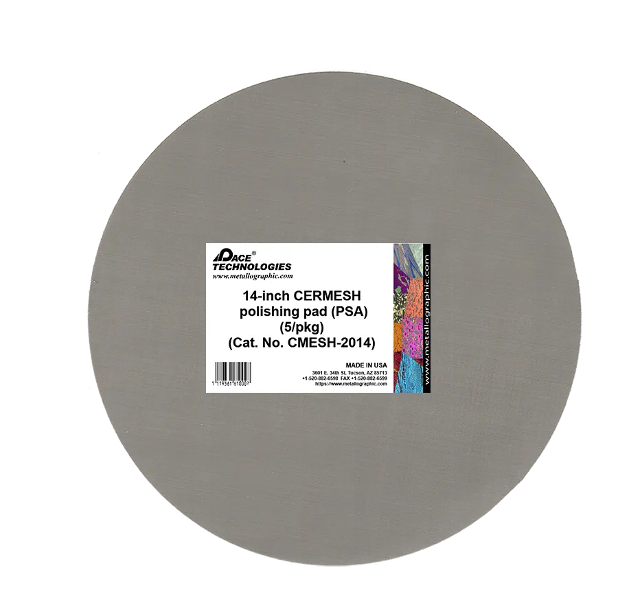 14" CERMESH metal mesh Polishing Pad with PSA backed, CMESH-2014