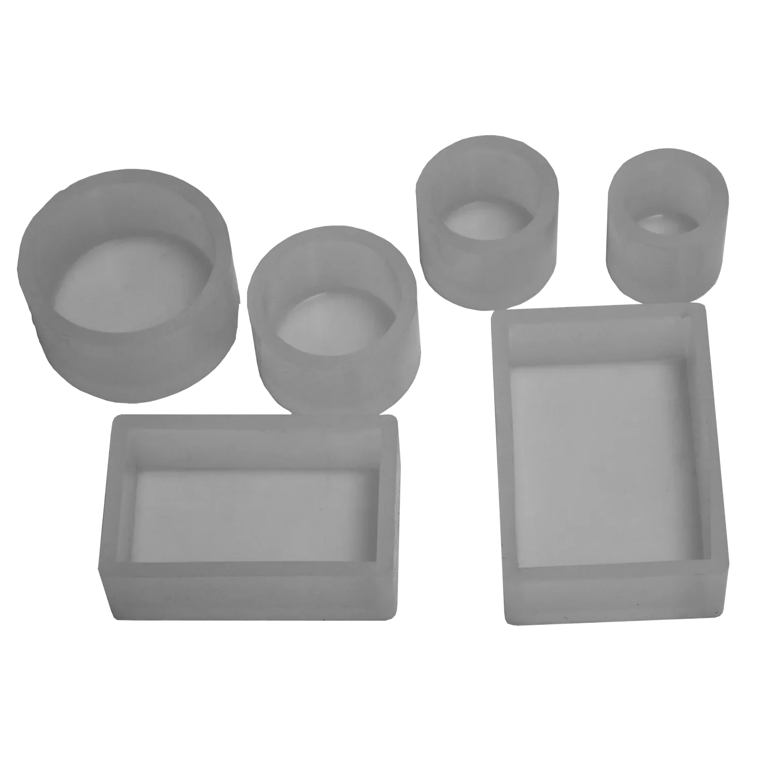 Clear Reusable Silicon Rubber Mounting Molds for Castable Mounting (3/pkg), RMOUNT-C