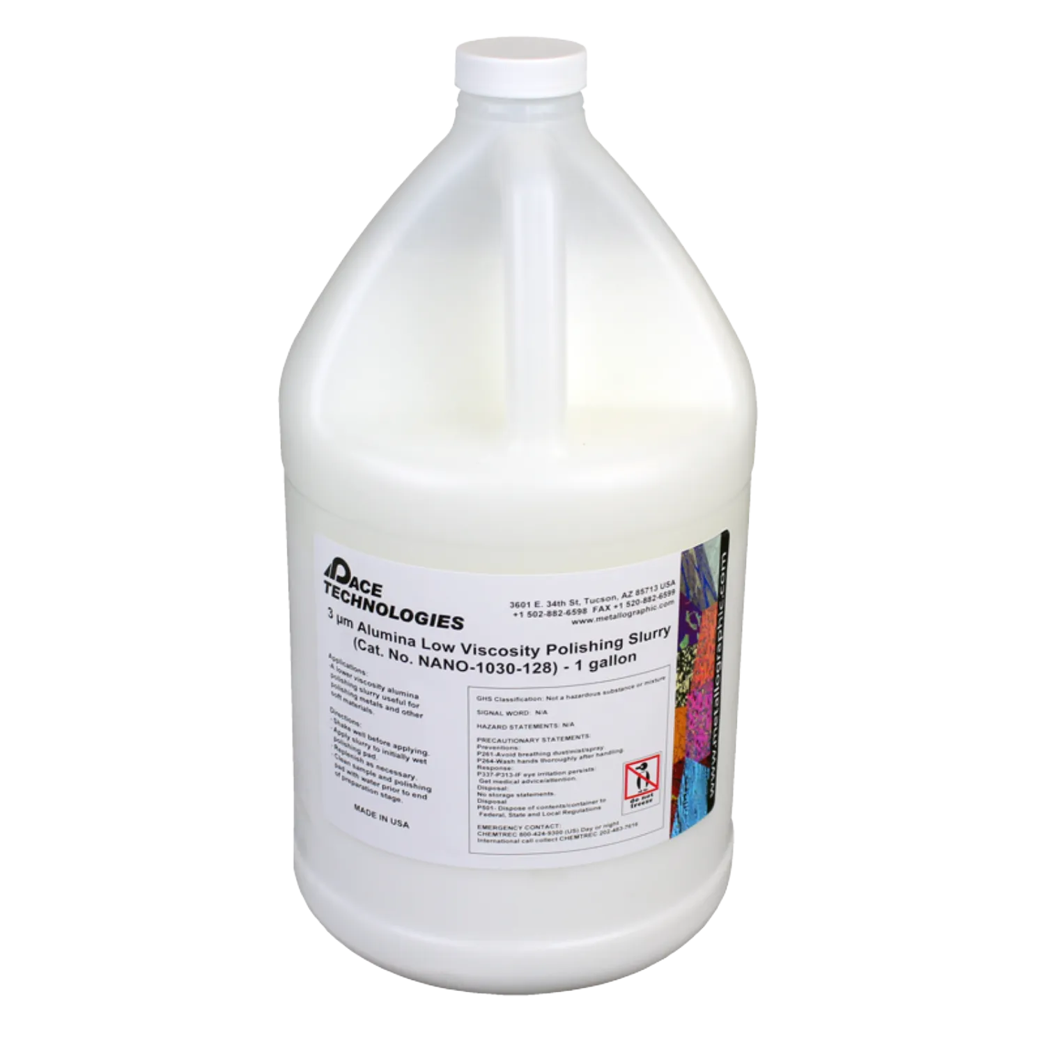 NANO Low Viscosity Alumina Polishing Slurry, 3 micron, NANO-1030