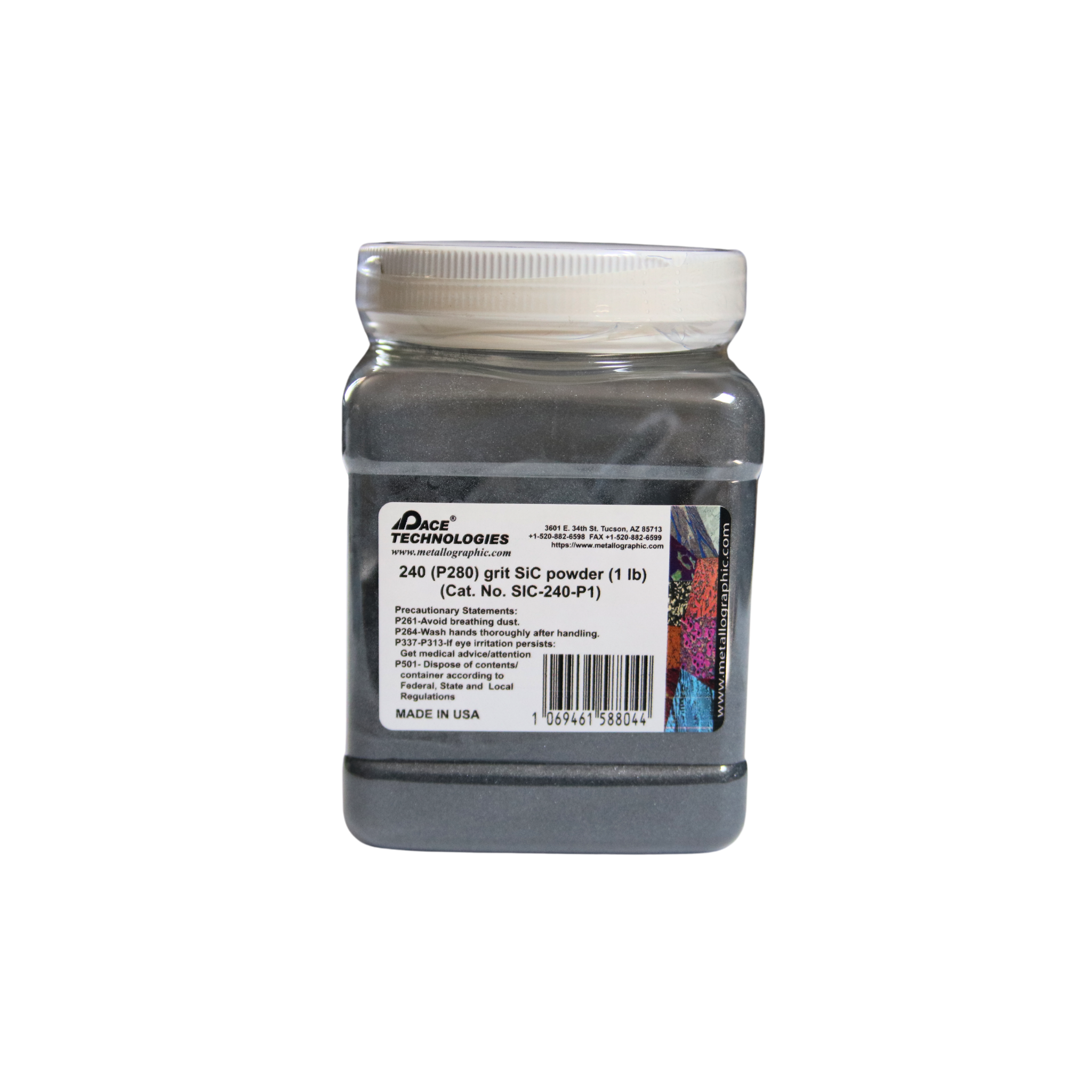Polvo abrasivo de SiC, grano 240 (P280), SIC-240-P