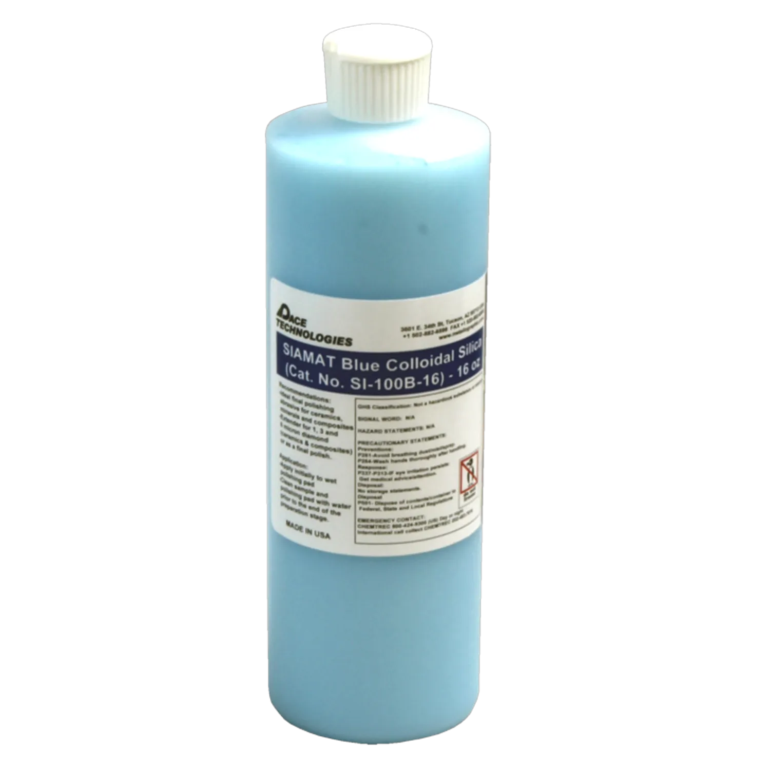 SIAMAT Colloidal Silica Polishing Abrasive, Blue, 0.06 micron, SI-100B